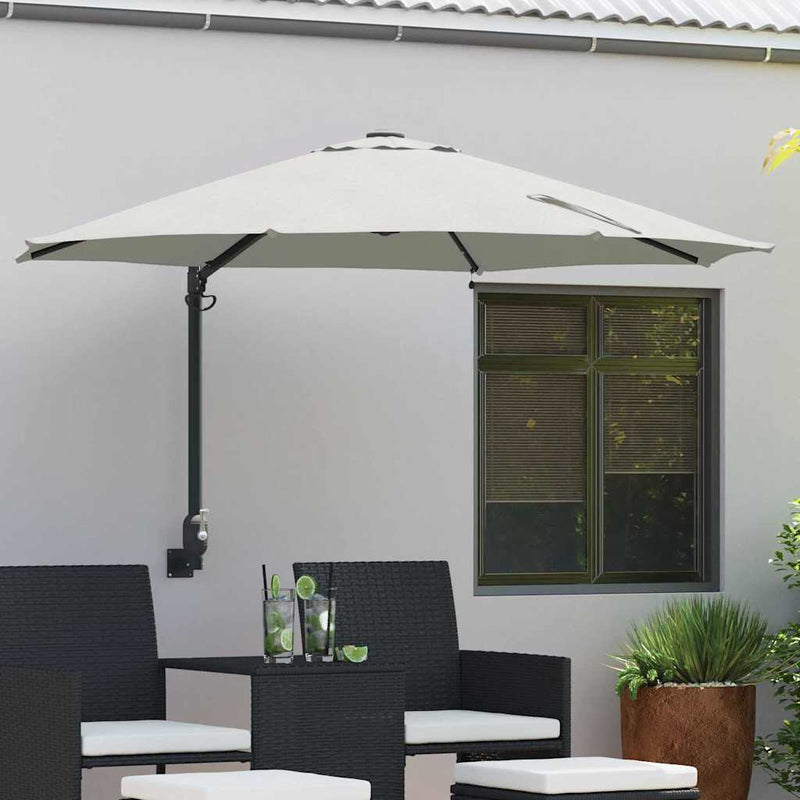 ギャラリービューアに画像をロードする, Vidaxl tuinparasol zand 248 x 248 x 148 cm polyester en staal
