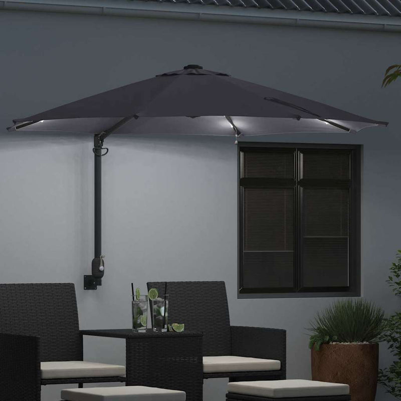Chargez l'image dans la visionneuse de la galerie, Vidaxl tuinparasol antraciet 248 x 248 x 148 cm polyester en staal
