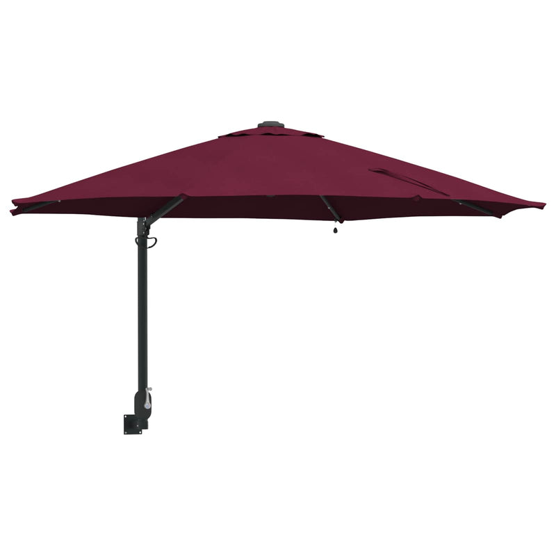 Chargez l'image dans la visionneuse de la galerie, Vidaxl tuinparasol bordeaux rood 248 x 248 x 148 cm polyester en staal
