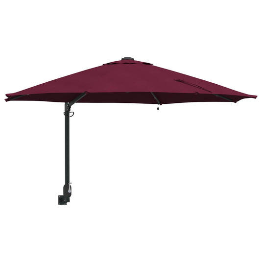 Vidaxl tuinparasol bordeaux rood 248 x 248 x 148 cm polyester en staal