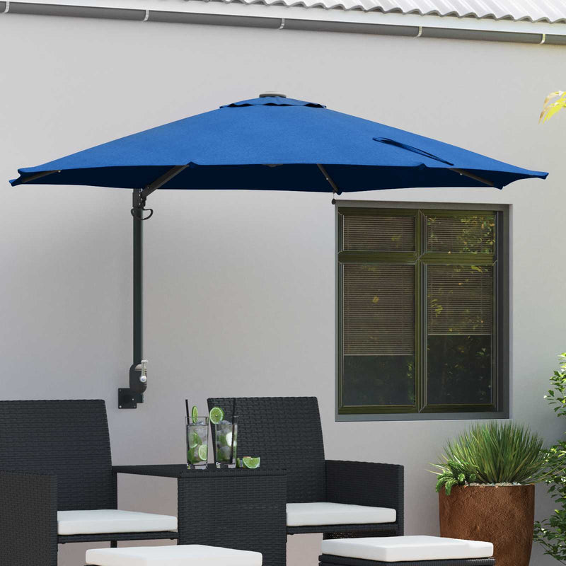 Chargez l'image dans la visionneuse de la galerie, Vidaxl tuinparasol azurblauw 248 x 248 x 148 cm polyester en staal

