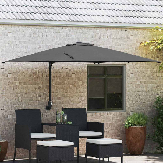 Vidaxl tuinparasol antraciet 248,5 x 247,5 x 160 cm polyester en staal