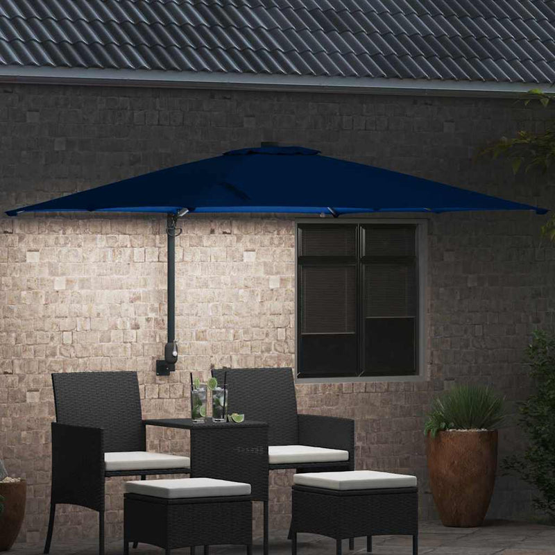 ギャラリービューアに画像をロードする, Vidaxl tuinparasol azurblauw 248,5 x 247,5 x 160 cm polyester en staal
