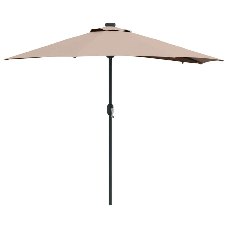 Chargez l'image dans la visionneuse de la galerie, Vidaxl tuinparasol taupe 294 x 150 x 223 cm polyester en staal
