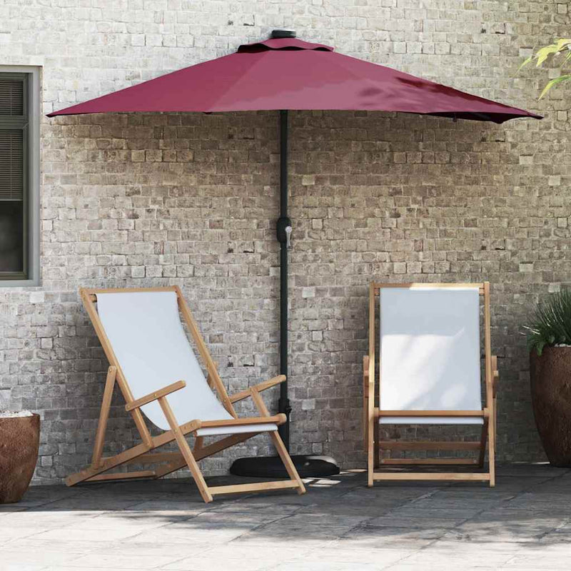 Chargez l'image dans la visionneuse de la galerie, Vidaxl tuinparasol bordeaux rood 294 x 150 x 223 cm polyester en staal
