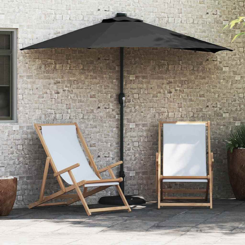 ギャラリービューアに画像をロードする, Vidaxl tuinparasol zwart 294 x 150 x 223 cm polyester en staal
