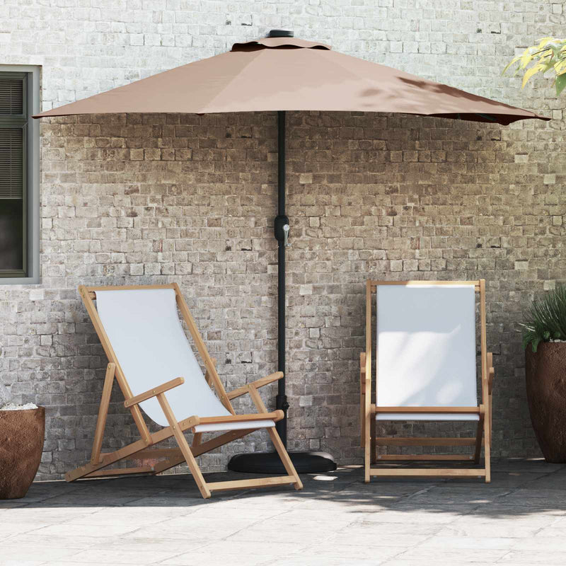 Chargez l'image dans la visionneuse de la galerie, Vidaxl tuinparasol taupe 294 x 150 x 224 cm polyester en staal

