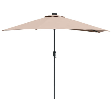 Vidaxl tuinparasol taupe 294 x 150 x 224 cm polyester en staal