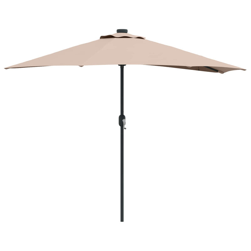 Chargez l'image dans la visionneuse de la galerie, Vidaxl tuinparasol taupe 294 x 150 x 224 cm polyester en staal
