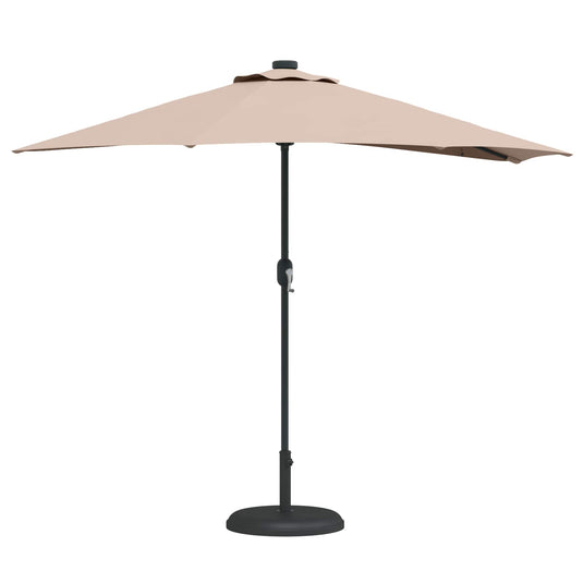 Vidaxl tuinparasol taupe 294 x 150 x 224 cm polyester en staal
