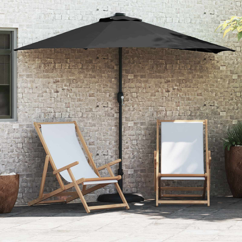 Chargez l'image dans la visionneuse de la galerie, Vidaxl tuinparasol zwart 294 x 150 x 224 cm polyester en staal
