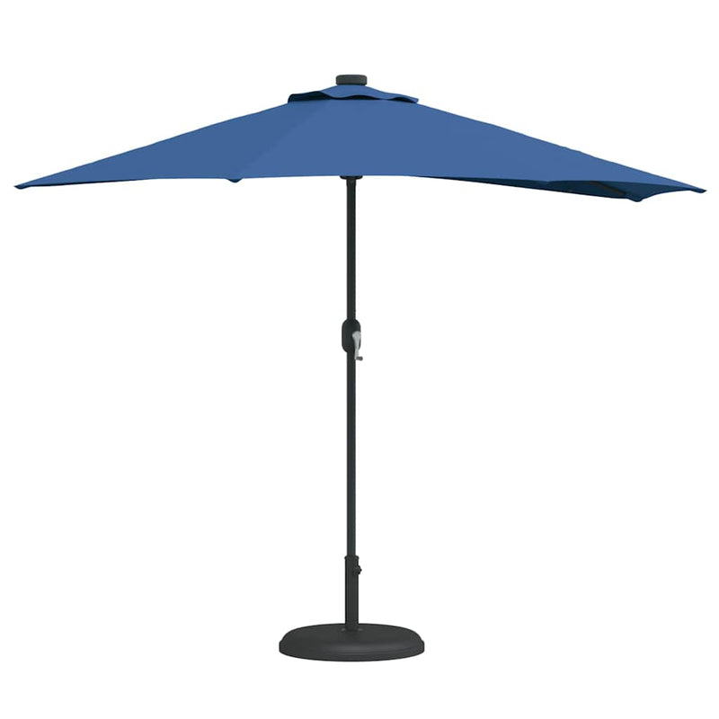 Chargez l'image dans la visionneuse de la galerie, Vidaxl tuinparasol azurblauw 294 x 150 x 224 cm polyester en staal
