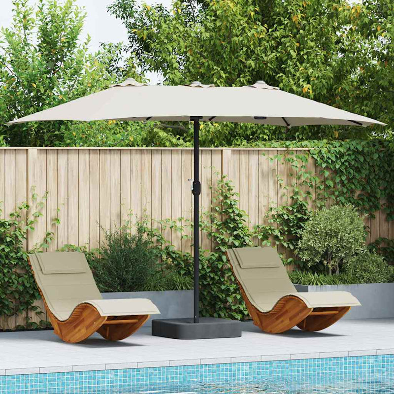 Chargez l'image dans la visionneuse de la galerie, Vidaxl tuinparasol zand 385 x 209 x 244 cm polyester en staal
