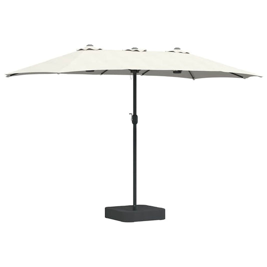 Vidaxl tuinparasol zand 385 x 209 x 244 cm polyester en staal