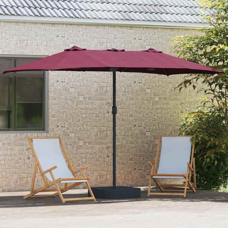 Chargez l'image dans la visionneuse de la galerie, Vidaxl tuinparasol bordeaux rood 385 x 209 x 244 cm polyester en staal
