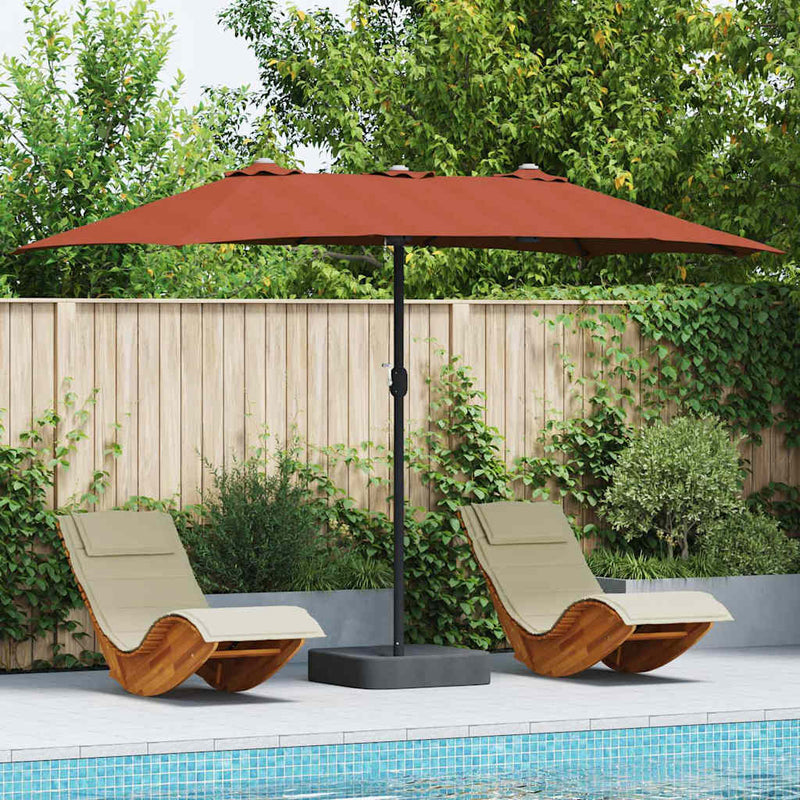 Chargez l'image dans la visionneuse de la galerie, Vidaxl tuinparasol terracotta 385 x 209 x 244 cm polyester en staal
