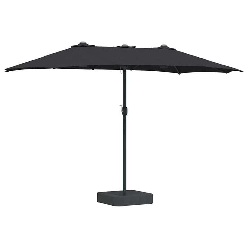 Chargez l'image dans la visionneuse de la galerie, Vidaxl tuinparasol zwart 385 x 209 x 244 cm polyester en staal
