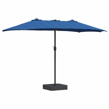 Vidaxl tuinparasol azurblauw 385 x 209 x 244 cm polyester en staal