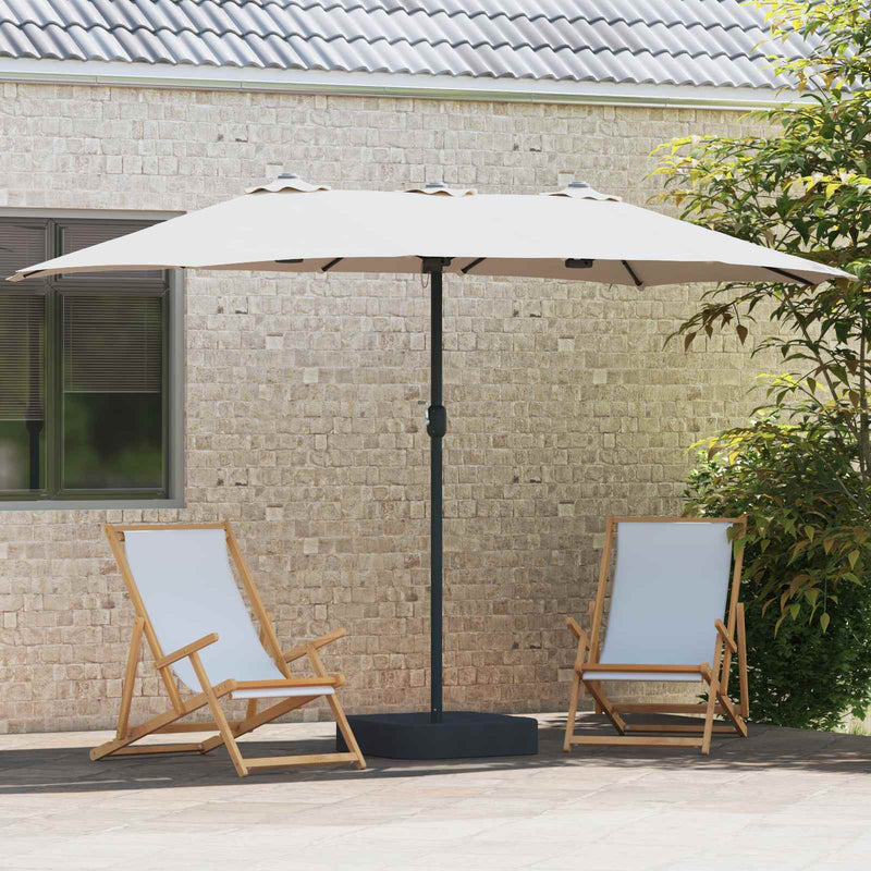 Chargez l'image dans la visionneuse de la galerie, Vidaxl tuinparasol zand en antraciet 385 x 209 x 244 cm polyester
