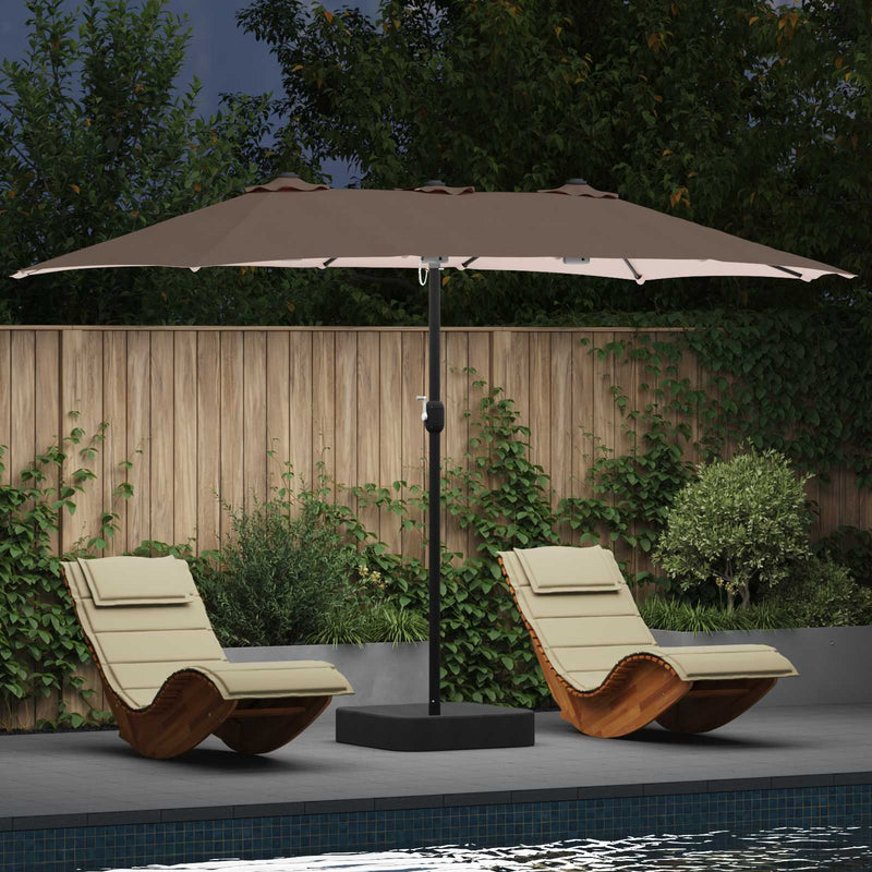 Chargez l'image dans la visionneuse de la galerie, Vidaxl tuinparasol taupe 385 x 209 x 244 cm polyester
