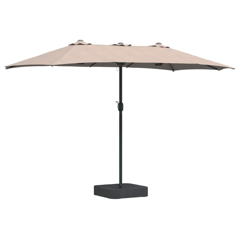 Chargez l'image dans la visionneuse de la galerie, Vidaxl tuinparasol taupe 385 x 209 x 244 cm polyester
