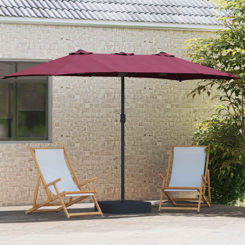 Chargez l'image dans la visionneuse de la galerie, Vidaxl tuinparasol bordeaux rood 385 x 209 x 244 cm polyester
