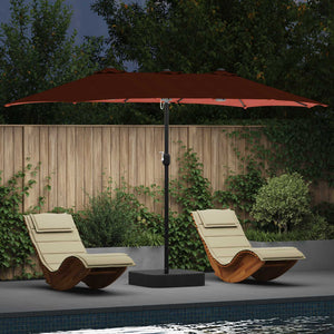Vidaxl tuinparasol terracotta 385 x 209 x 244 cm polyester