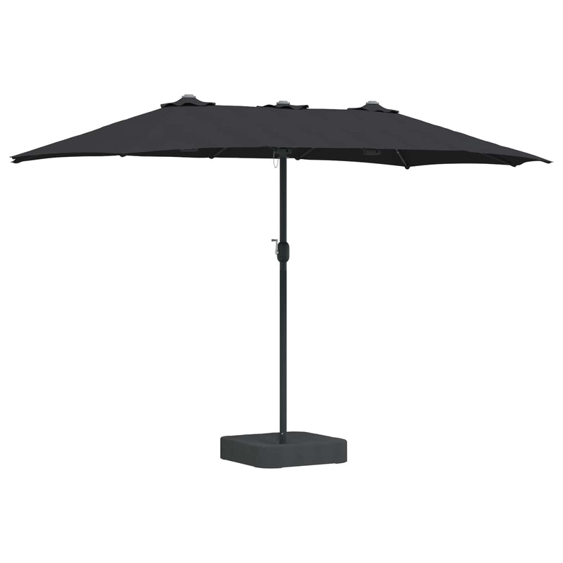 Chargez l'image dans la visionneuse de la galerie, Vidaxl tuinparasol zwart 385 x 209 x 244 cm polyester

