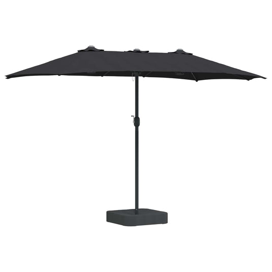 Vidaxl tuinparasol zwart 385 x 209 x 244 cm polyester