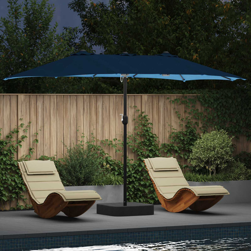 Chargez l'image dans la visionneuse de la galerie, Vidaxl tuinparasol azurblauw 385 x 209 x 244 cm polyester
