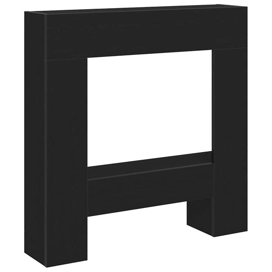 Vidaxl haardombouw 81x18x82 cm spaanplaat zwart eikenkleurig
