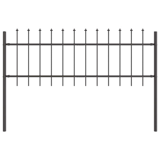 Vidaxl tuinhek 2 pcs grijs 3,4 x 0,6 m poedercoating staal