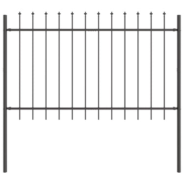 Vidaxl tuinhek 2 pcs grijs 3,4 x 0,8 m poedercoating staal