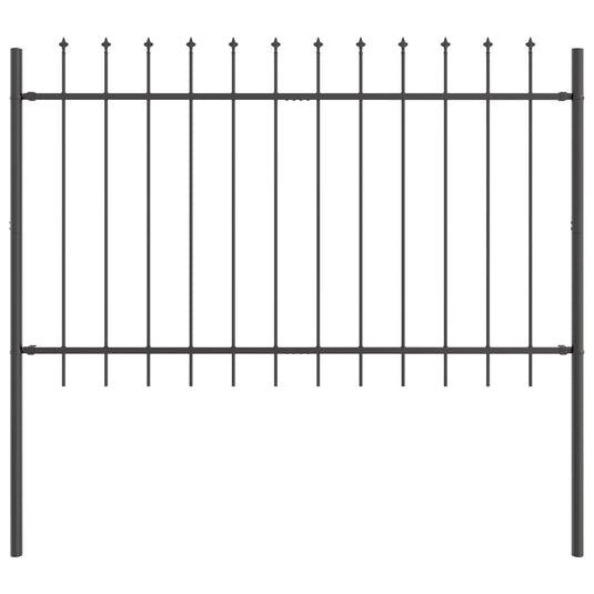 Vidaxl tuinhek 2 pcs grijs 3,4 x 0,8 m poedercoating staal