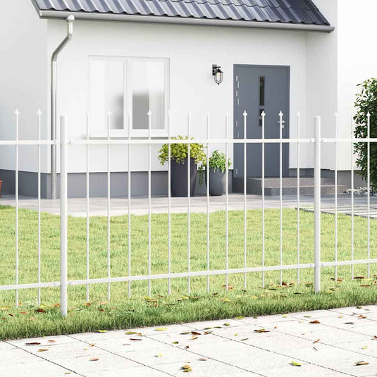 Vidaxl tuinhek 2 pcs wit 3,4 x 0,8 m poedercoating staal