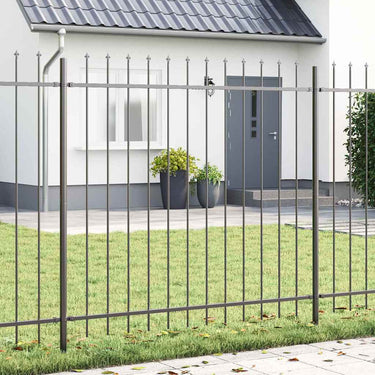 Vidaxl tuinhek 3 pcs grijs 5,1 x 1,5 m poedercoating staal