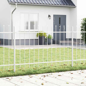 Vidaxl tuinhek 3 pcs wit 5,1 x 0,8 m poedercoating staal