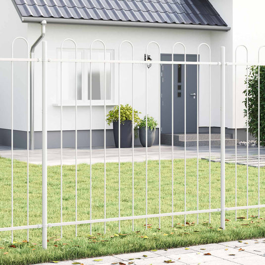 Vidaxl tuinhek 3 pcs wit 5,1 x 0,8 m poedercoating staal