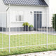 Vidaxl tuinhek 3 pcs wit 5,1 x 1,5 m poedercoating staal
