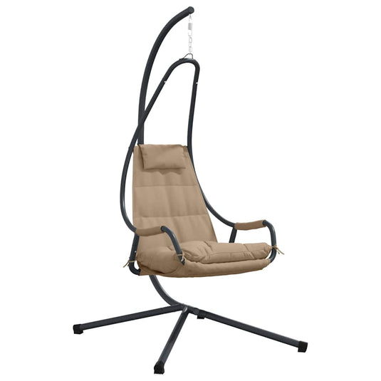 Vidaxl hangende ei-stoel taupe 94 x 107 x 196,5 cm staal