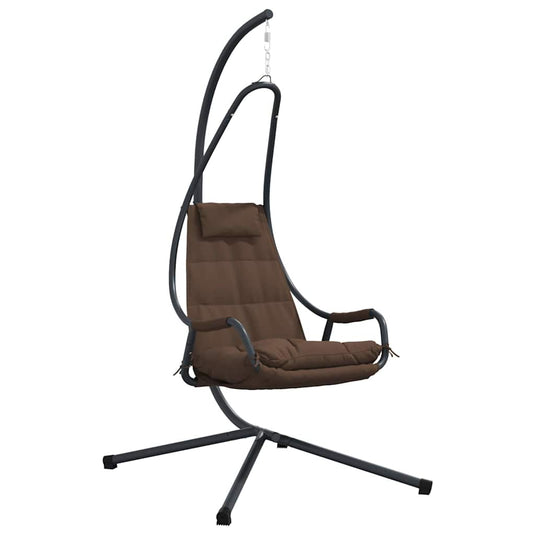 Vidaxl hangende ei-stoel koffiebruin 94 x 107 x 196,5 cm staal