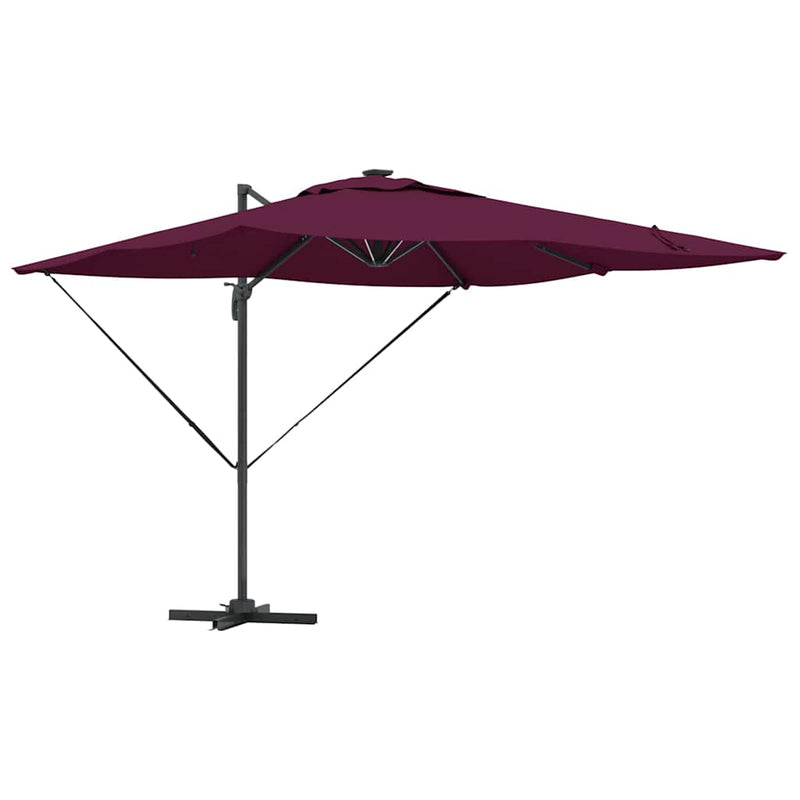 Afbeelding laden in galerijviewer, Vidaxl parasol bordeaux rood 286 x 284 x 270 cm aluminium en polyester
