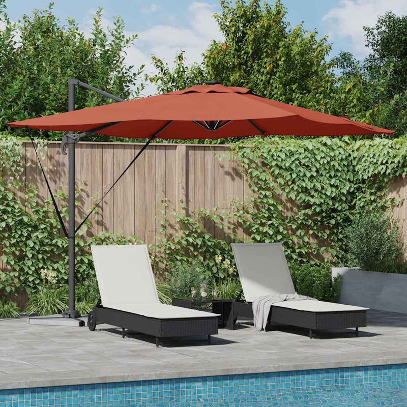Afbeelding laden in galerijviewer, Vidaxl parasol terracotta 286 x 284 x 270 cm aluminium en polyester
