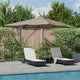 Vidaxl parasol taupe 352 x 251 x 265 cm polyester en aluminium