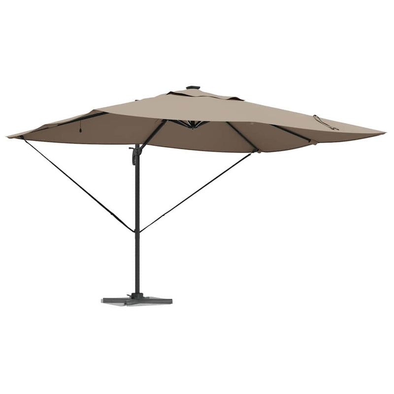 Chargez l'image dans la visionneuse de la galerie, Vidaxl parasol taupe 352 x 251 x 265 cm polyester en aluminium
