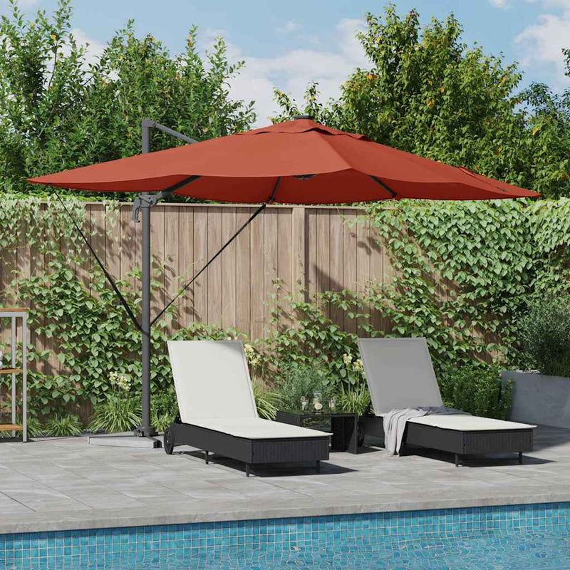 Afbeelding laden in galerijviewer, Vidaxl parasol terracotta 352 x 251 x 265 cm polyester en aluminium
