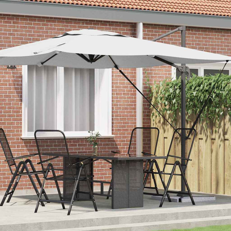 Afbeelding laden in galerijviewer, Vidaxl roma parasol beige 286 x 284 x 265 cm aluminium en polyester
