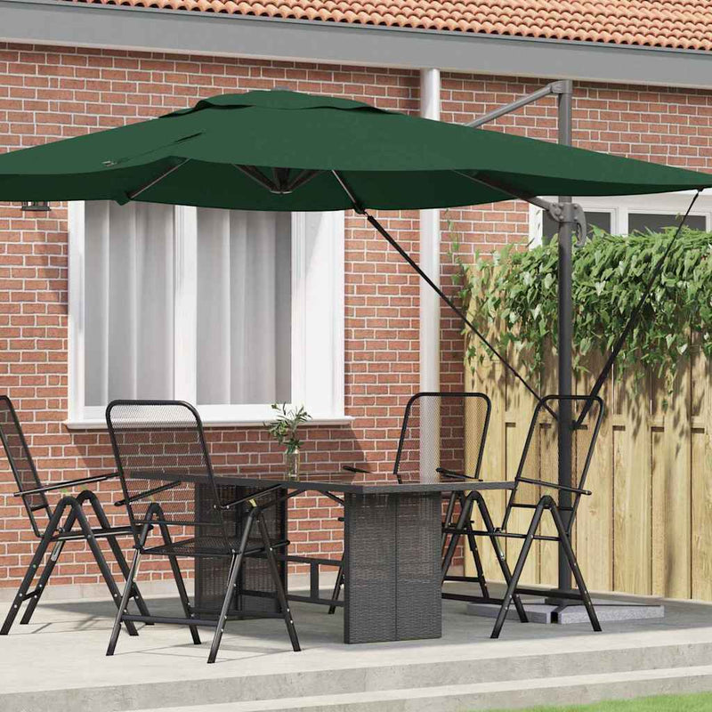 Afbeelding laden in galerijviewer, Vidaxl roma parasol groen 286 x 284 x 265 cm aluminium en polyester
