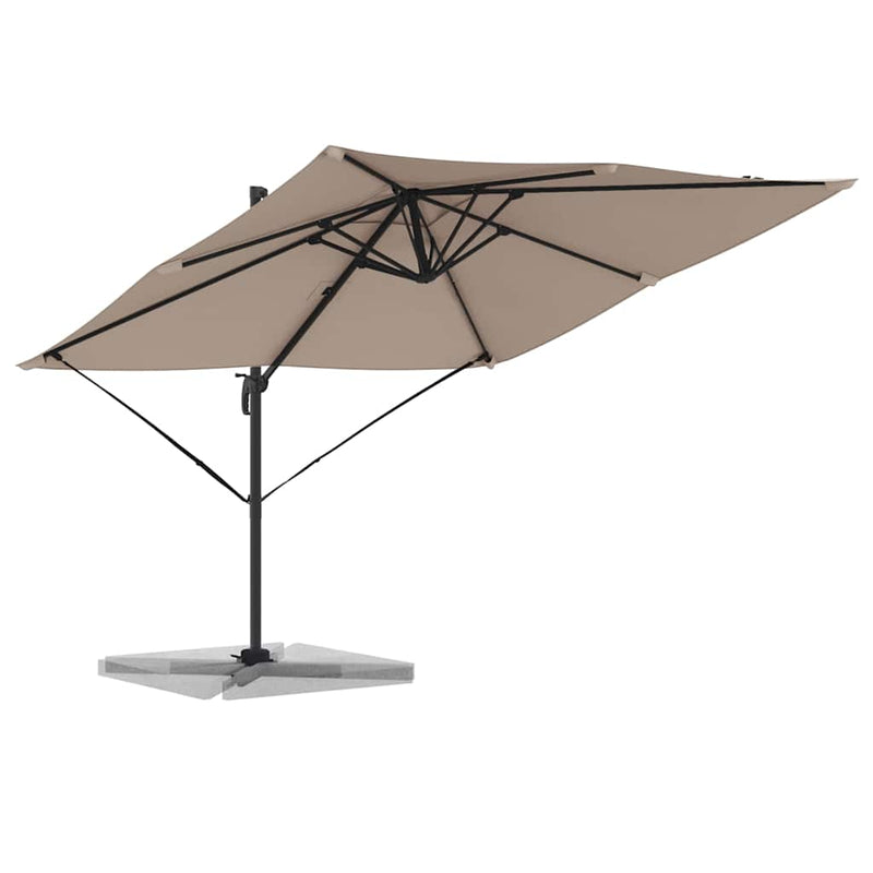 ギャラリービューアに画像をロードする, Vidaxl roma parasol taupe 286 x 284 x 265 cm aluminium en polyester
