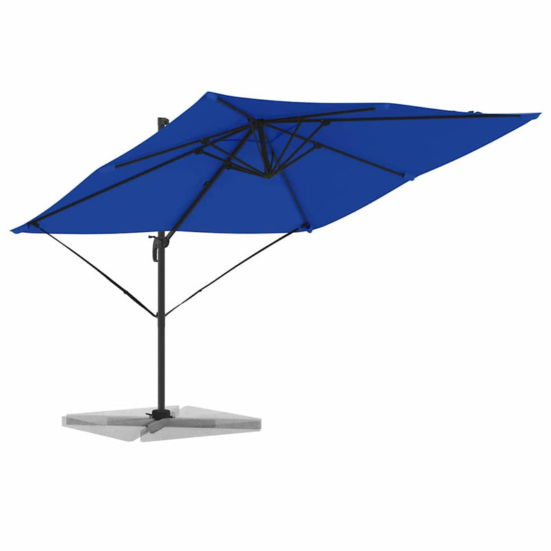 ギャラリービューアに画像をロードする, Vidaxl roma parasol blauw 286 x 284 x 265 cm aluminium en polyester

